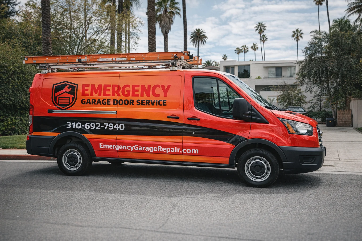 Emergency Garage Door Service - Branded Van 1